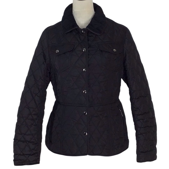 Weatherproof Black Quilted Snap Closure Jacket Size Medium - Picture 1 of 8